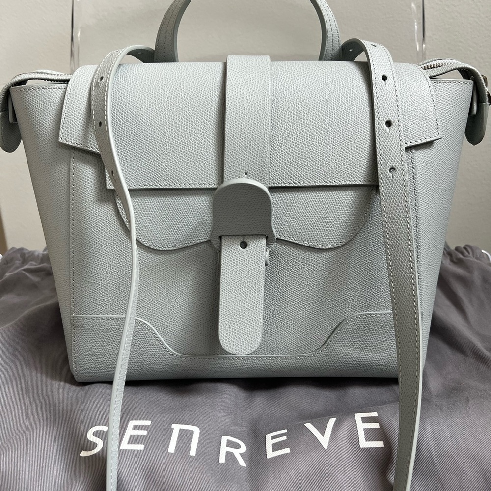NWT PRISTINE Senreve Midi Maestra Bag, ice pebbled leather, never carried